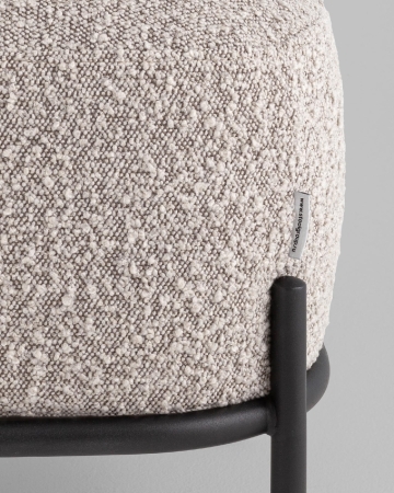 Пуф Стоун ткань букле серо-бежевый Пуф Стоун ткань букле серо-бежевый