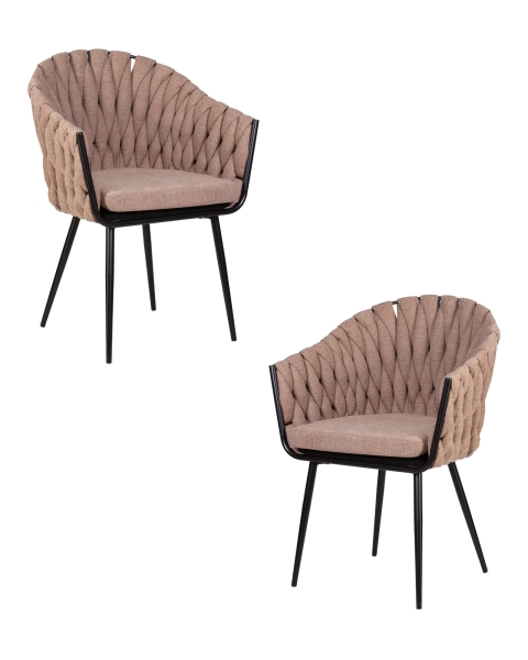 Набор 2 шт Стул обеденный MATILDA, коричневая ткань (LAR 275-3)