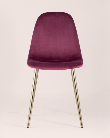 Стул Валенсия велюр бордо золотые ножки