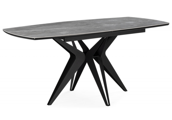 Керамический стол Риполь 140(180)х80 larka grey, черный