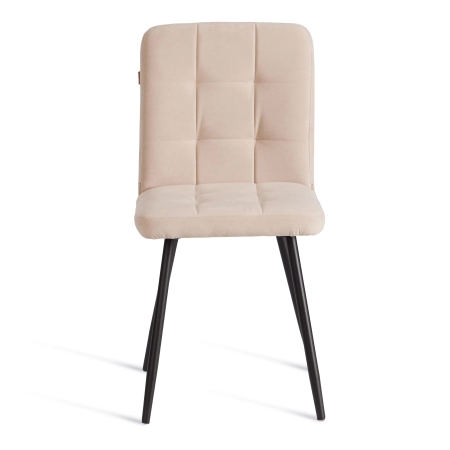 Стул обеденный Medeo бежевый, ткань и металл, мягкое сиденье, без подлокотников