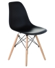Стул обеденный LMZL-PP623 ножки светлый бук сиденья черный