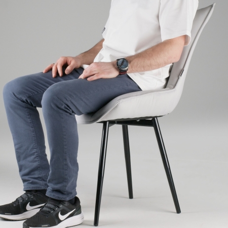 Стул для кухни Осло велюр серый velutto 51