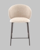 Стул полубарный Блейз букле капучино, каркас серо-коричневый