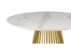 Керамический стол Нэнси 110 patagonoa bianco repose, золото