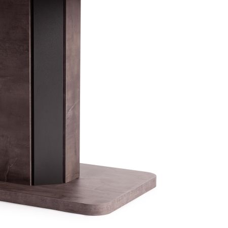 Стол обеденный SKAT ЛДСП, МДФ, 120-160х80х75 см, оникс, графит