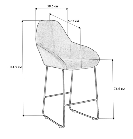 Кресло бар Kent Грей/Линк