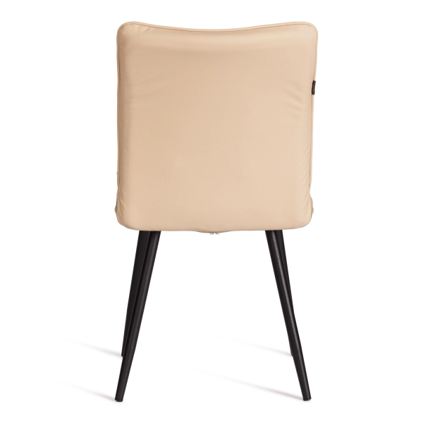 Стул обеденный Bari бежевый, экокожа и металл, мягкое сиденье, без подлокотников