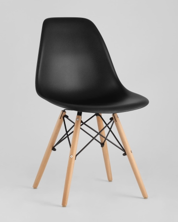 Стул Eames Style DSW черный (разборный каркас) фото в интернет-магазине Stoolmarket