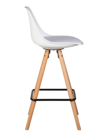 Набор 2 шт Стул полубарный RONNI, ножки светлый бук, белый (ZL-W-02)