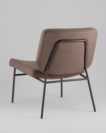 Кресло Эбигейл велюр коричневый, каркас серо-коричневый