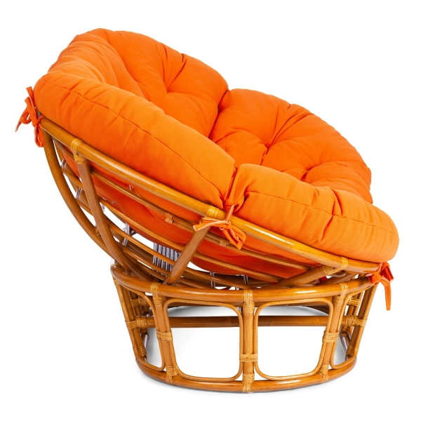 Диван MAMASAN/МАМАСАН 23/02 W, с подушкой, оранжевый, коричневый