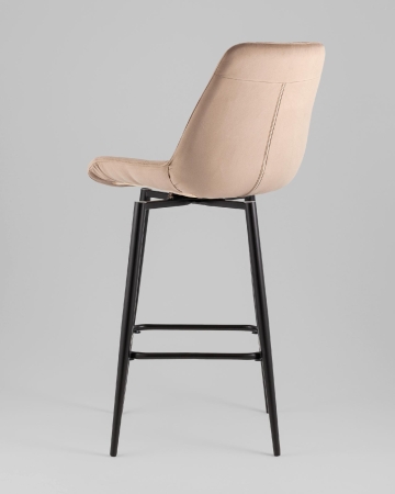 Стул барный Флекс с поворотным механизмом велюр капучино