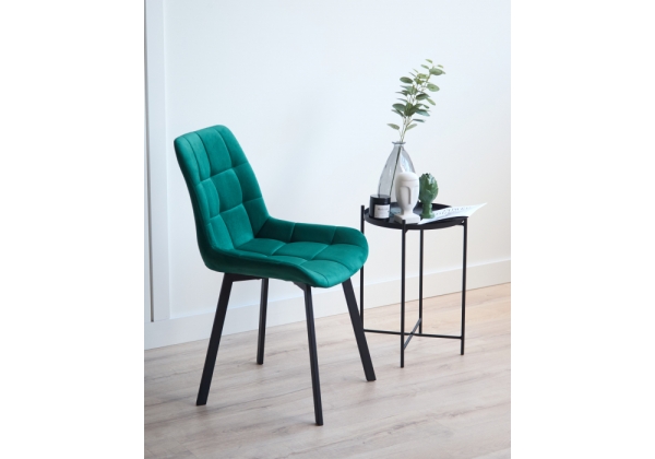 Стул на металлокаркасе Челси П зеленый (zd 667) / черный