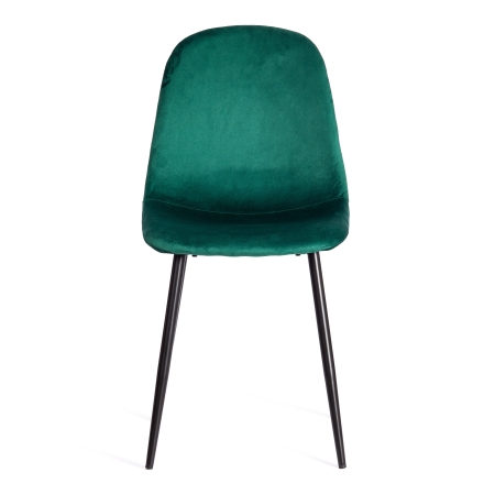 Стул BREEZE (mod. 4724) вельвет и металл, 44х53х87 см, изумрудный и черный