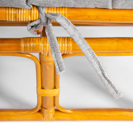 Диван MAMASAN/МАМАСАН 23/02 W, с подушкой, серый, светлое дерево