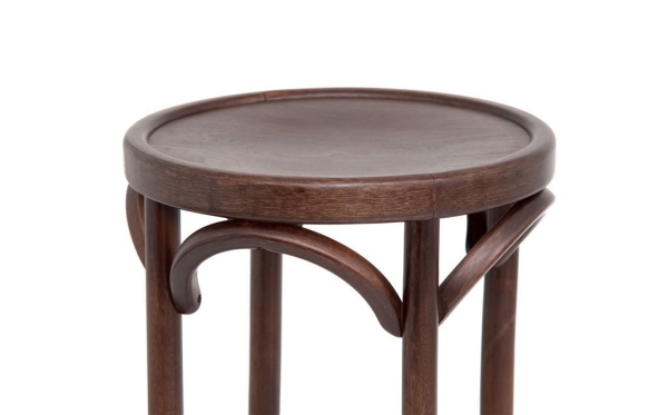 Барный деревянный табурет Венский 750 темный тон с твердым сиденьем