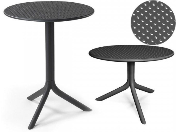 Стол пластиковый обеденный Step + Step Mini антрацит Стол пластиковый обеденный Step + Step Mini антрацит