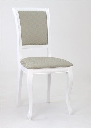 Стул "Дионис" белый, ткань Santa изумруд