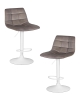 Набор 2 шт Стул барный TAILOR WHITE, серый велюр (MJ9-75)