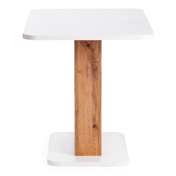 Стол обеденный GENT ЛДСП, 110-145x68,6x75,5 см, дуб вотан, белый