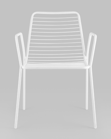 Стул с подлокотниками Дели металл белый