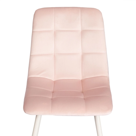 Стул CHILLY (mod. 7094-1) ткань и металл, розовый и белый