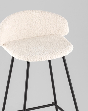Стул барный Nita букле молочный