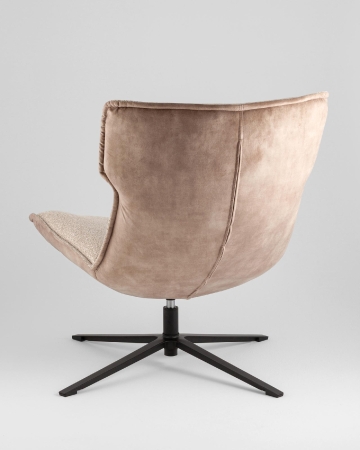 Кресло лаунж Sway бежевый с коричневым