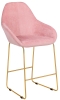 Кресло полубар Kent Розов/Линк золото