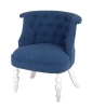 Кресло Бархат эмаль белая, RS 30 синий