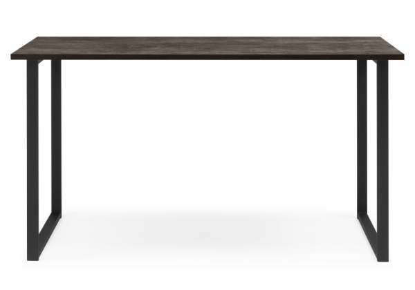 Стол деревянный Лиман 117 х 77 бетон темный, черный матовый