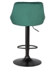 Стул барный LOGAN черный зеленый велюр MJ9-88