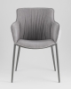 Стул Твигги шенилл серый с серым каркасом