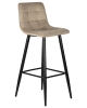 Стул барный NICOLE черные матовые ножки, мокко велюр 108-104