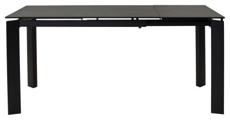 Стол CORNER 120 MATT BLACK MARBLE SINTERED STONE, BLACK