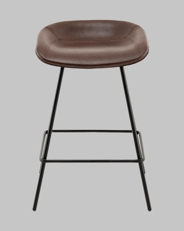 Стул полубарный Фуриоса экокожа коричневый