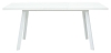 Стол ФИН 120 белый, стекло, белый каркас