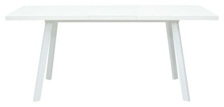 Стол ФИН 120 белый, стекло, белый каркас