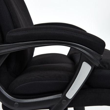 Кресло DUKE флок и ткань, черный