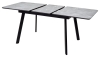 Стол АРУБА 140 Серый мрамор СКОРПИО, стекло, черный каркас