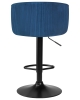 Стул барный DARCY черный, синий велюр 1922-20