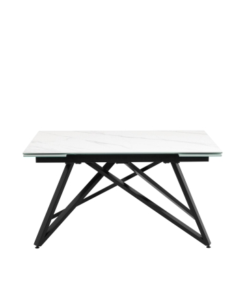 Стол обеденный Канкун раскладной 140-180*90 керамика белый