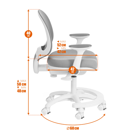 Кресло Rainbow/Рейнбоу серый