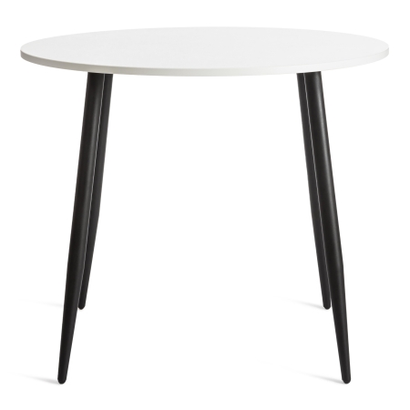 Стол URANUS ЛДСП, металл, 90x90x77 см, белый, черный