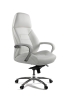 Кресло руководителя Porsche слоновая кость натуральная кожа с алюминиевой крестовиной