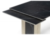Керамический стол Бернардо 180x90 черный мрамор, дуб монтана