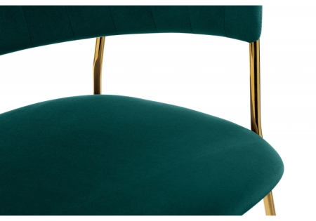 Стул на металлокаркасе Kamelia зеленый, золотой