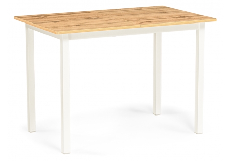 Стол деревянный Аркон 110(130)х68х75 дуб вотан, белый