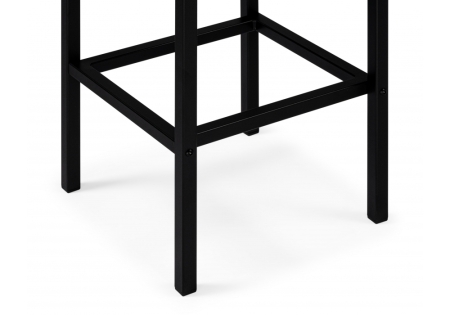 Барный стул Лофт ткань канди крем, черный матовый